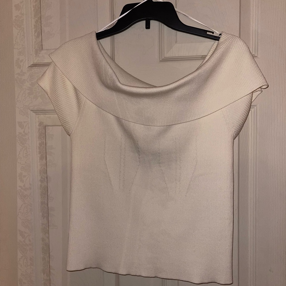 INC International Concepts Cream Knit Sweater